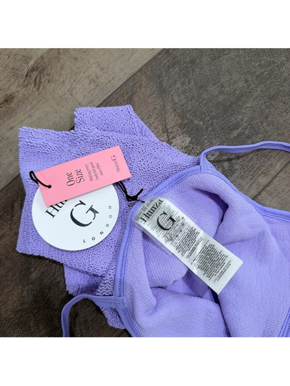 Hunza G Lilac One Piece Swimsuit - Picture 5 of 5